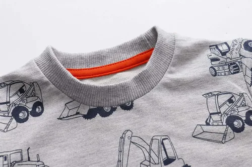 Vista 3 de DDSOL Sudaderas de manga larga para niños pequeños, diseño de dinosaurio, cuello redondo, alfabeto