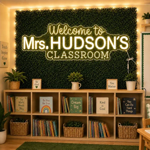 Vista 9 de Letreros de neón personalizados con atenuador remoto, letrero de nombre de neón personalizado para decoración de pared, letrero de neón LED