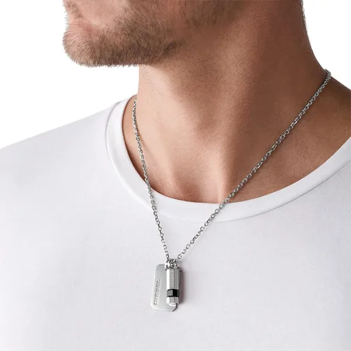 Vista 3 de Diesel - Collar con colgante de acero inoxidable para todo género