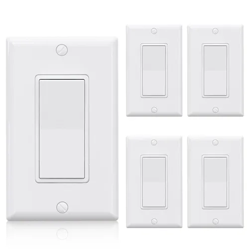 Vista 9 de ELEGRP Interruptor de Luz Decorativo de 3 Vías, 15 Amperios, 120-277 Voltios, Reemplazo de Interruptor de Pared con Paleta Basculante de CA