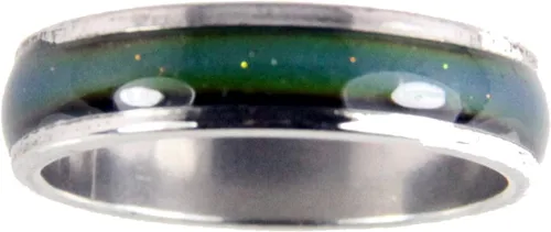 Vista 2 de Anillos de estado de ánimo de 0.236in de acero inoxidable sin fin de banda de colores arco iris