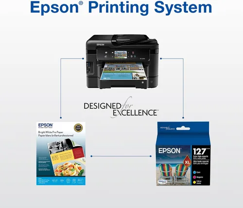 Vista 5 de EPSON 127 DURABrite Ultra Cartucho Amarillo Tinta Para NX-530, 625, WF-3520, 3530, 3540, 545, 60, 630, 633, 635, 645, 7010, 7510, 7520, 840, 845