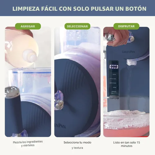 Vista 10 de GreenPan Frost, máquina para hacer helados y máquina para hacer slushies, helado suave, sorbete, margaritas, batidos, yogur helado, sin necesidad