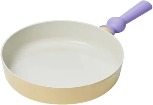 Vista 4 de Better Finger Kitchen - Mini wok antiadherente de 7 pulgadas con asa, revestimiento de cerámica de cocción saludable, olla para derretir leche con 2