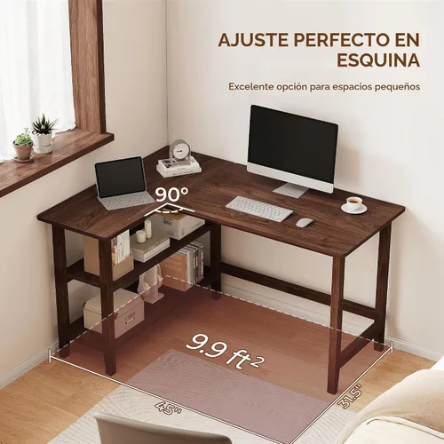 Vista 7 de IOTXY Escritorio de oficina reversible en forma de L de 45 pulgadas
