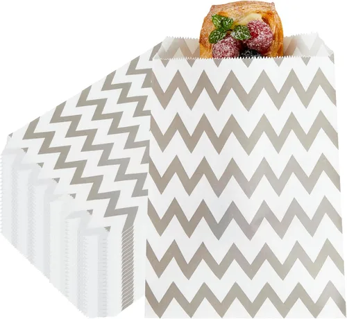 Vista 25 de Restaurantware Bolsa de papel rectangular negra, 7 x 5 pulgadas, paquete de 100 Negro