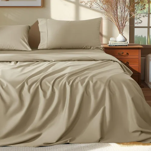 Vista 22 de Shilucheng Juego de Sábanas 100% de Algodón Egipcio - 1000 Hilos, Sábanas de Algodón de Lujo, Ropa de Cama y Fundas de Almohada Transpirables