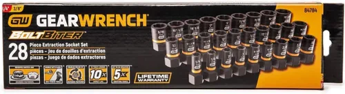 Vista 3 de GEARWRENCH Juego de 28 piezas de 1/4" y 3/8" de extractor de bits de pernos de impacto Drive Bolt Biter™ - 84784