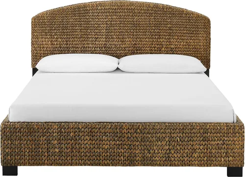 Vista 4 de Crosley Furniture Edgewater Coastal Boho - Juego de cama de ratán