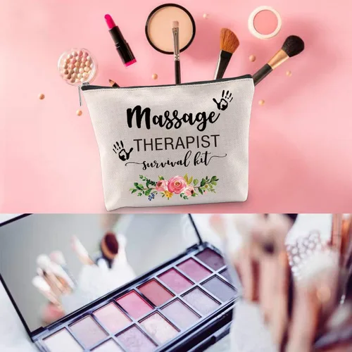 Vista 5 de WCGXKO Kit de supervivencia para terapeuta de masaje, bolsa de maquillaje y regalo de graduación, Varios colores, Masajista