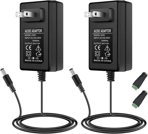 Vista 8 de Fuente de alimentación de 24 V, adaptador de corriente de luces LED de 1 A y 24 W, transformador de 100-240 V CA a 24 V CC para tiras de luces LED