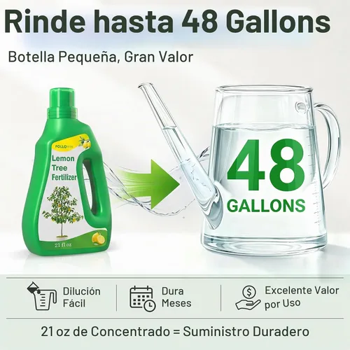 Vista 3 de FOLLOWIN Lemon Tree Fertilizer, Liquid Plant Food for Potted Citrus Trees