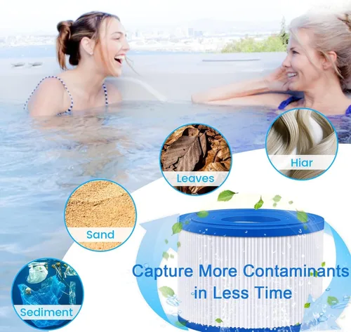 Vista 4 de KGC Paquete de 2 filtros de bañera de hidromasaje tipo VI compatibles con filtros Coleman Salu spa Lay-Z-Spa, repuesto para cartuchos de filtro