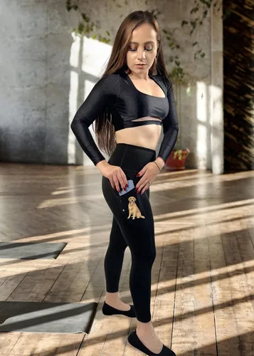 Vista 4 de E&S Pets Leggings de yoga de tiro alto para amantes de las mascotas, pantalones de yoga ligeros y ultrasuaves de 25 pulgadas para mujeres