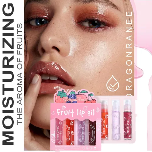 Vista 2 de Brillo de labios enrollable para adolescentes, sabores afrutados, tinte hidratante para labios, cuidado de labios para niños, no tóxico, alegre