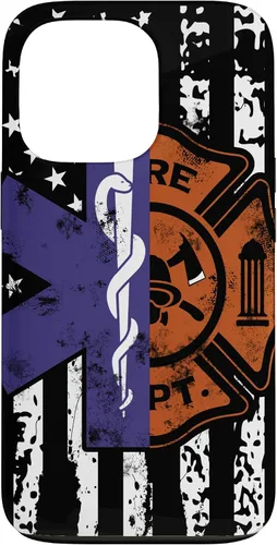 Vista 10 de EMT Firefighter Fire Rescue EMT - Funda de regalo con bandera americana para iPhone 17