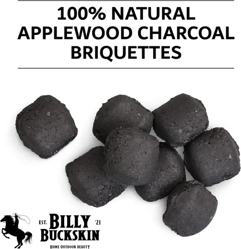 Vista 4 de Billy Buckskin Oak & Applewood - Briquetas de carbón para asar a