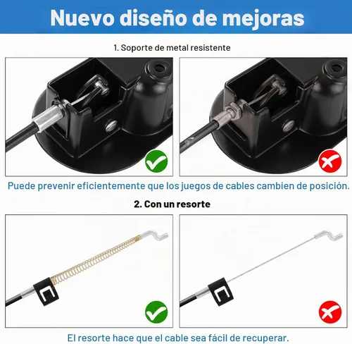 Vista 5 de Nonley Piezas de repuesto de mango reclinable de metal resistente con cable, asa reclinable que se adapta a la mayoría de los principales sofás