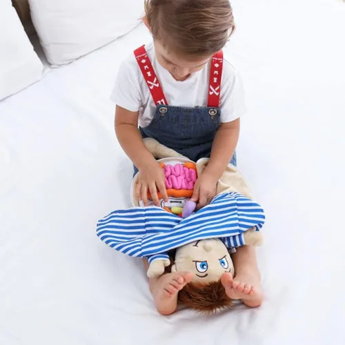Vista 8 de vocheer Juguete de anatomía del cuerpo humano, juguetes de peluche de órgano educativo Montessori preescolar para niños, kits de aprendizaje