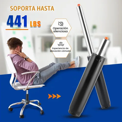 Vista 6 de MYFULLY Cilindro de elevación de gas para sillas de oficina Extensión de 5 pulgadas de largo Ajuste de carrera de cilindro de elevación