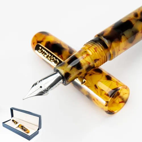 Vista 37 de Pluma estilográfica Conklin All American en negro – Punta ancha, diseño audaz y calidad premium – Regalo ideal para profesionales y entusiastas