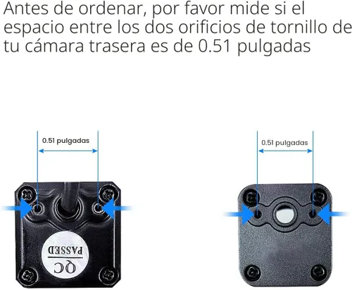 Vista 7 de Pixelman Soporte Universal para Cámara de Visión Trasera de Coche y Placa de Matrícula, Montura de Cámara de Respaldo Mejorada de Acero Inoxidable