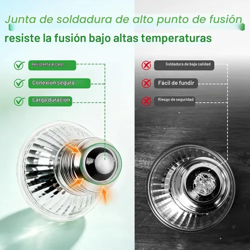 Vista 4 de LUCKY HERP Paquete de 4 bombillas de luz para reptiles UVA UVB de 25W, bombillas de lámpara de calor para reptiles y anfibios, bombilla de luz