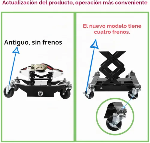 Vista 2 de Gato de transmisión de bajo perfil de 450 libras - Elevadro para reparación de automóviles de servicio pesado con rango de altura de 7-23 pulgadas
