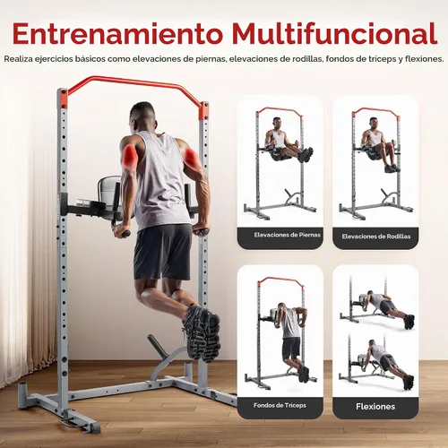 Vista 2 de Sunny Health & Fitness Power Cage Squat Rack Attachments for Home Gym