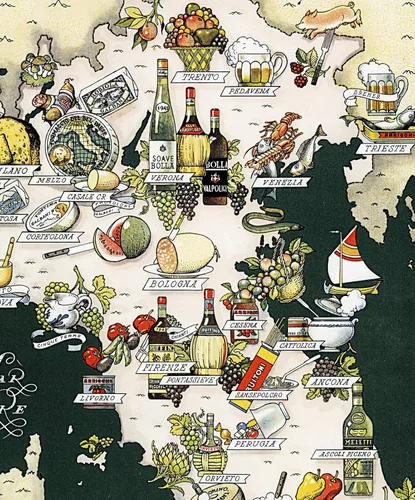 Vista 6 de Carta Gastronomica - Carta Gastronomica - Cocina italiana decoración de restaurante sin marco (16 x 20 pulgadas)