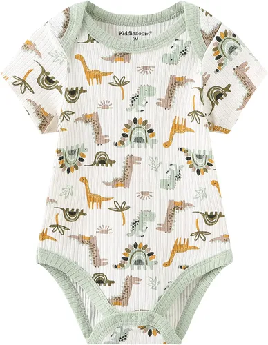 Vista 25 de Kiddiezoom Mameluco unisex de algodón de una pieza para bebé recién nacido, 5