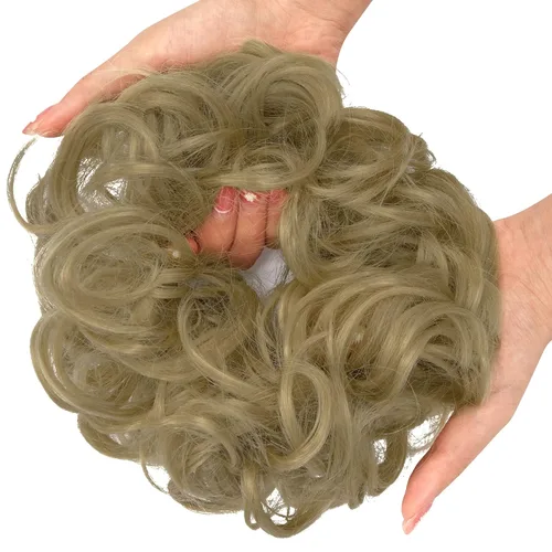 Vista 12 de OMGREAT Extensiones de cabello de moño desordenado, rizado, ondulado, recogido, sintético, para coleta, accesorios para el cabello para mujeres