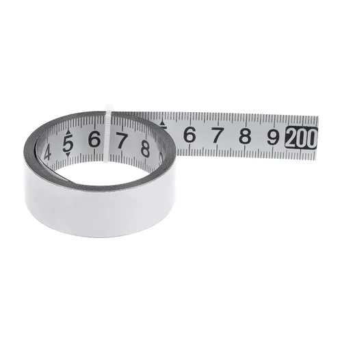 Vista 8 de HARFINGTON Cinta métrica autoadhesiva de 39.4 in, de acero inoxidable, resistente al desgaste, resistente al desgaste, de izquierda a derecha, regla