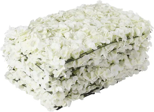 Vista 7 de Panel de pared de flores densas, 15.8 x 23.6 pulgadas por rosa blanca lechosa, decoración de telón de fondo para bodas, despedidas de soltera, baby