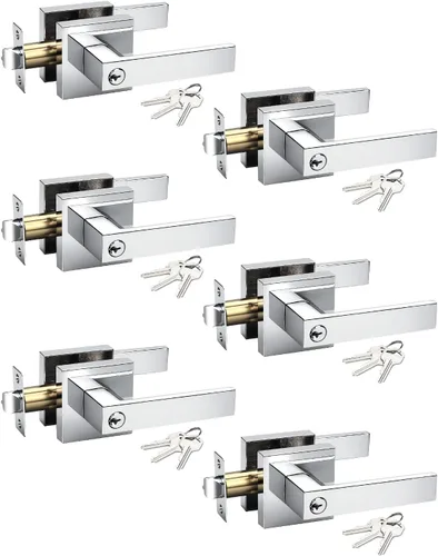 Vista 126 de KNOBWELL - Juego de cerradura con 1 picaporte resistente para puertas de una cara, ideal para puertas interiores reversibles, 0.93 libras
