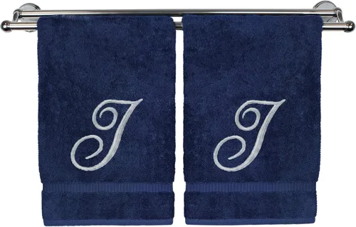 Vista 178 de Toalla de mano con monograma, regalo personalizado, 16 x 30 pulgadas, extra absorbente, 100% algodón turco, acabado de rizo suave, para baño, cocina