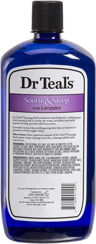 Vista 3 de Dr Teal's Set de regalo de loción espumosa para baño y cuerpo (paquete de 2, 42 onzas en total) – 34 onzas de baño espumoso de lavanda calmante