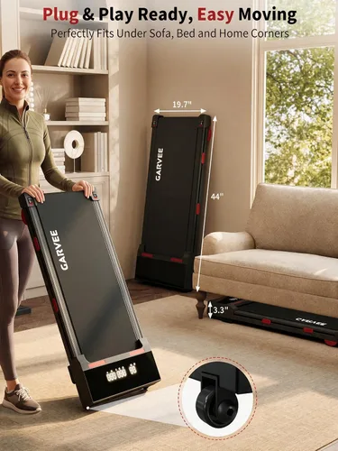 Vista 9 de Garvee Caminadora con 15% de inclinación automática, 15 niveles, 400 libras