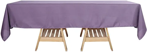 Vista 6 de Efavormart - Mantel rectangular, 60 x 102 pulgadas, resistente a las manchas y a las arrugas, lavable, mantel decorativo oblongo de tela de Amatista