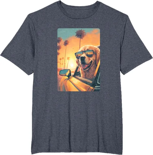 Vista 84 de Golden Retriever - Camiseta divertida de Golden Retriever con lentes, Negro