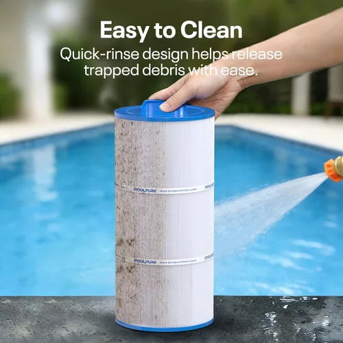 Vista 7 de POOLPURE Filtro de spa C-7375 reemplaza PCD75N, Unicel C-7375, Filbur FC-3964, 1019301, AK-60032, APCC7500, 17543, Cartucho de filtro de 75 pies
