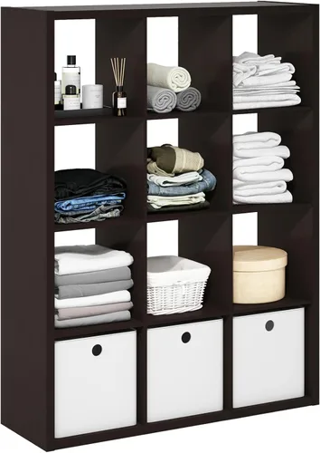 Vista 32 de Furinno Estantería para cubículos, estantería apilable, organizador de almacenamiento en cubos con parte trasera abierta, extragruesa, 15.8 x 15.8 x