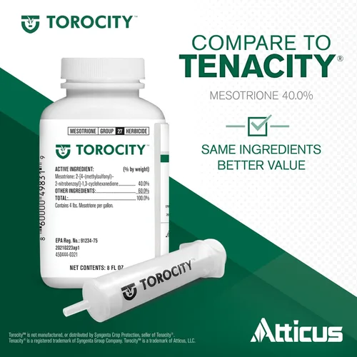 Vista 2 de Atticus Torocity Herbicida (8oz) - (Comparar con Tenacity) - Concentrado de Mesotriona - Herbicida Selectivo para Céspedes y Pastos - Control Pre
