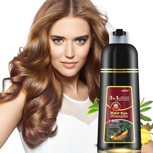 Vista 25 de leorx - Paquete de 2 champús de tinte para el cabello negro, 3 en 1, tinte de champú para cobertura de canas, coloración herbaria instantánea