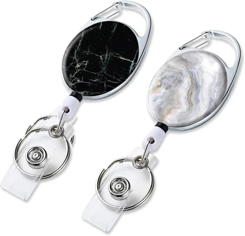 Vista 29 de Portatarrete de Insignia Retráctil con Portarretes Retráctil para Llaves, Lindo Portarrete de Insignia Decorativo para Enfermeras con Clip