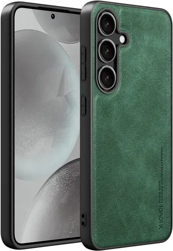 Vista 103 de X-level Funda para Samsung Galaxy Z Flip 6, delgada funda delgada de piel sintética para teléfono, TPU suave, a prueba de golpes, protección Negro