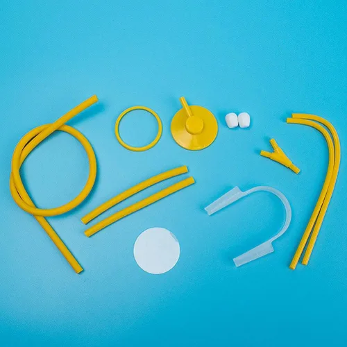 Vista 8 de Estetoscopio de juguete médico ligero portátil DIY juego médico para fiesta, escuela, niños, escenario de actuación (color al azar)
