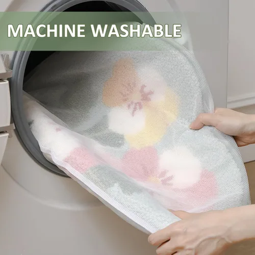 Vista 6 de Tapete de baño con diseño floral, suave, antideslizante, con patrón de flores coloridas, alfombra de baño de microfibra ultra absorbente, lavable a