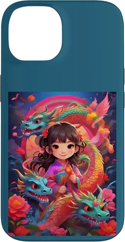 Vista 4 de Funda para iPhone 16 Chinese New Year of the Dragon 2024 Anime