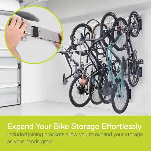Vista 4 de Delta Cycle - Soporte de pared para bicicleta de garaje - Perchas de bicicleta para garaje - Estante de almacenamiento de bicicletas para MTB